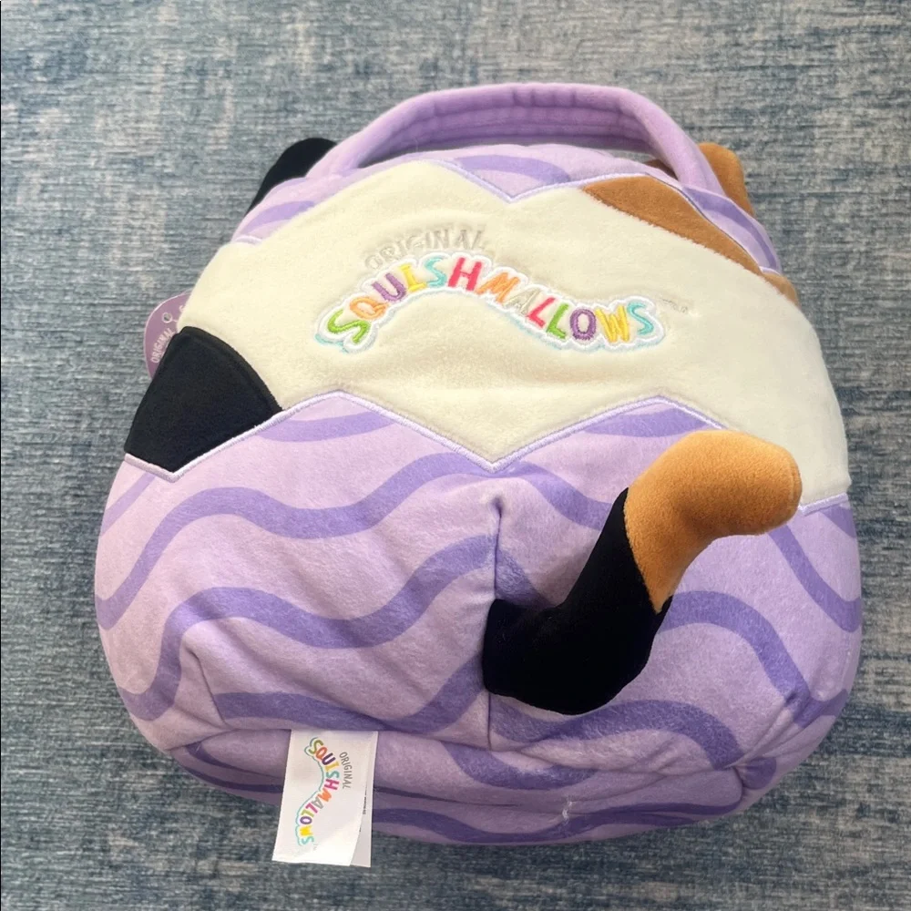 Squishmallows Purple Lavender Wave Cat Easter Basket